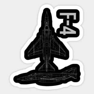 F-4 Phantom Blueprint Sticker